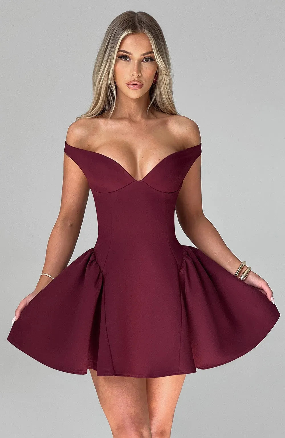 Marla Mini Dress - Cherry Lacquer Flowering Girl