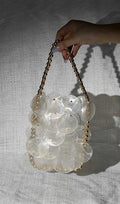 Circle Shell Metal Chain Clutch Flowering Girl