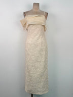 Tiffany Apricot Sheath Off Shoulder Sleeve Lace Maxi Dress Flowering Girl