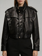 Malone Leather Jacket Flowering Girl