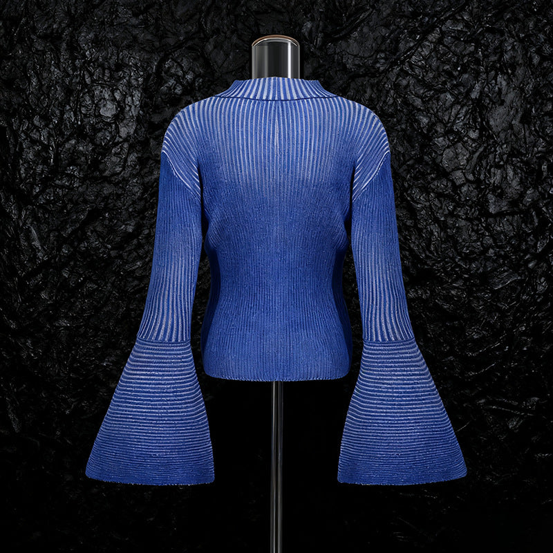 Janli Flared Sleeve Sweater Flowering Girl