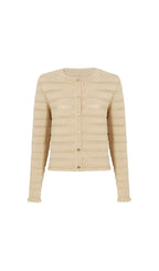 Kinsey Beige Knit Cardigan & Dress Set Flowering Girl
