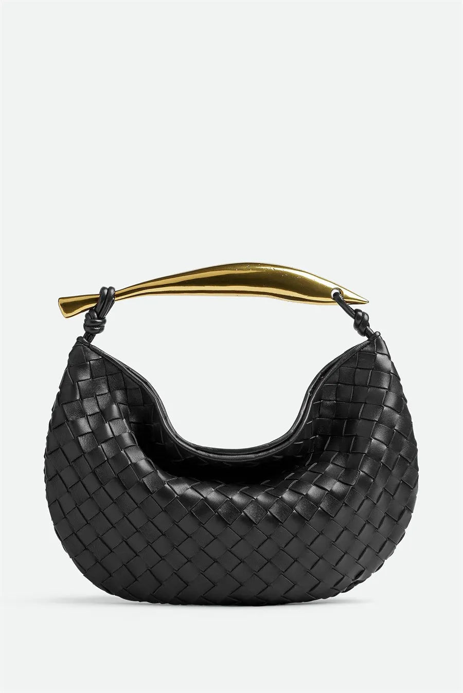 Avianna Weave Metal Handbag - Black Flowering Girl