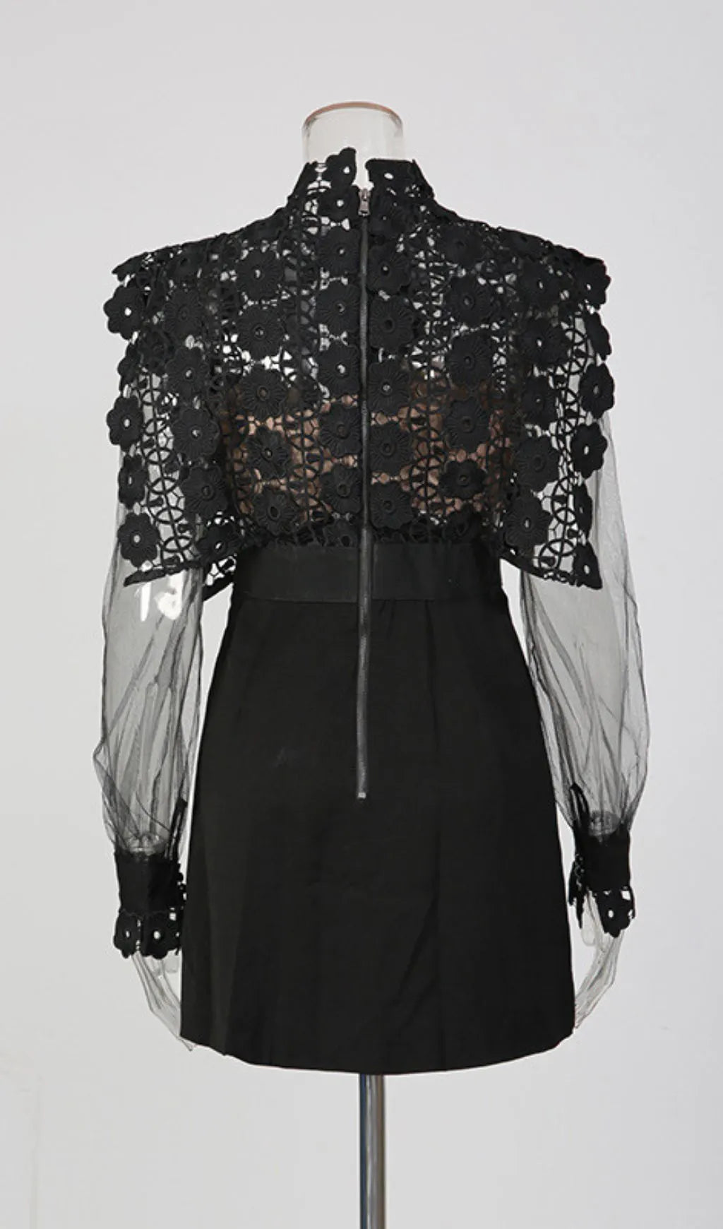 Jorden Black Long Sleeve Mini Dress Flowering Girl