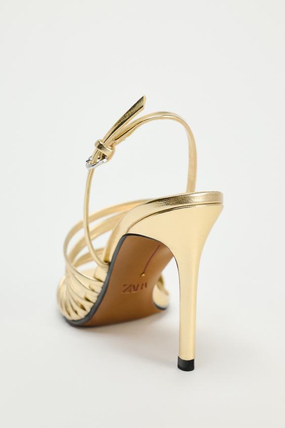 METALLIC STRAPPY SANDALS Flowering Girl