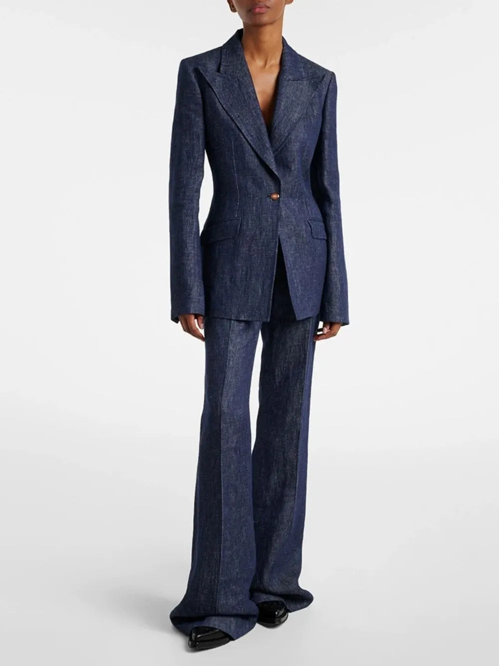 Makya Blue Blazer Set Flowering Girl