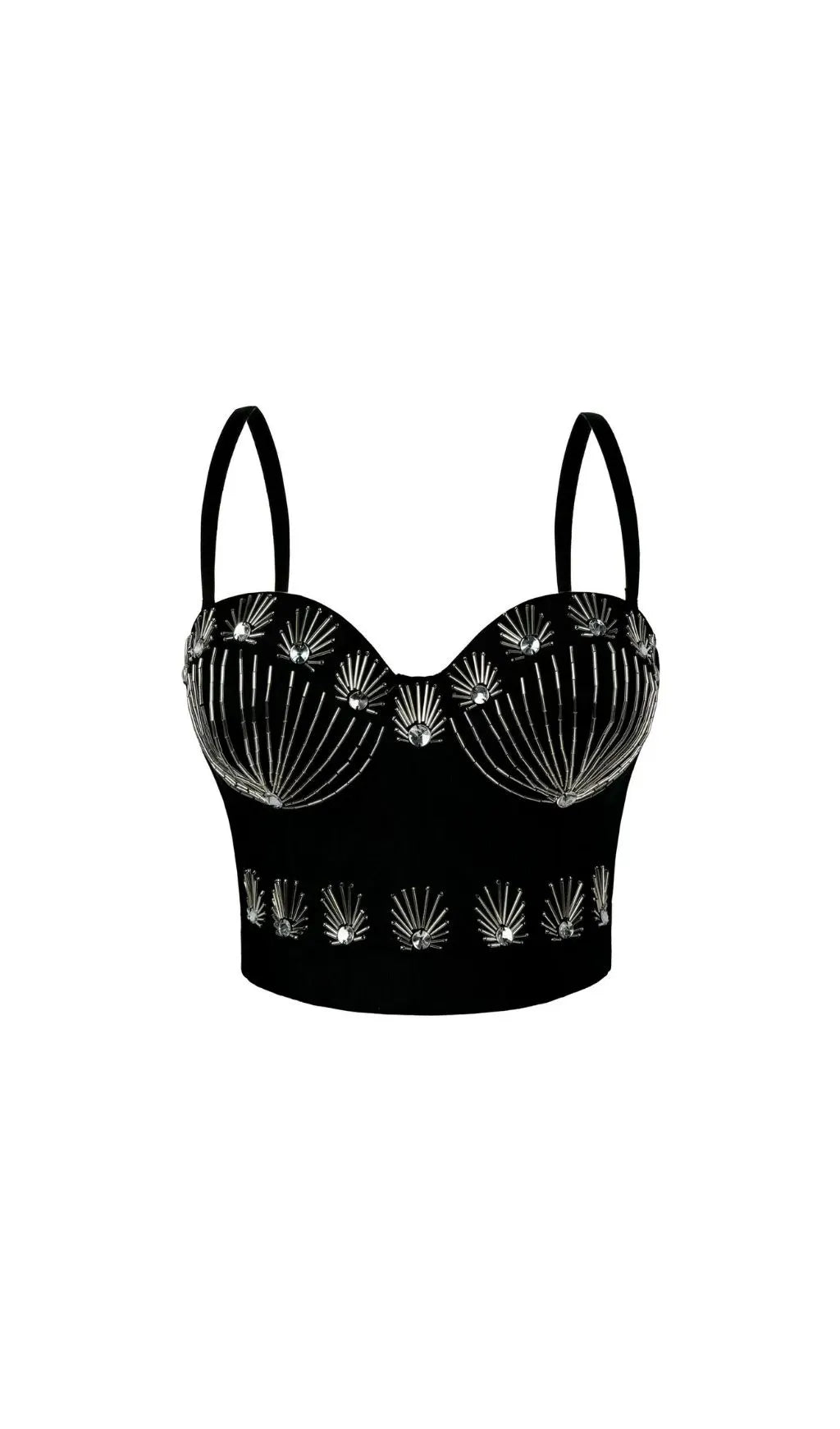 Karley Beaded Crop Top Flowering Girl