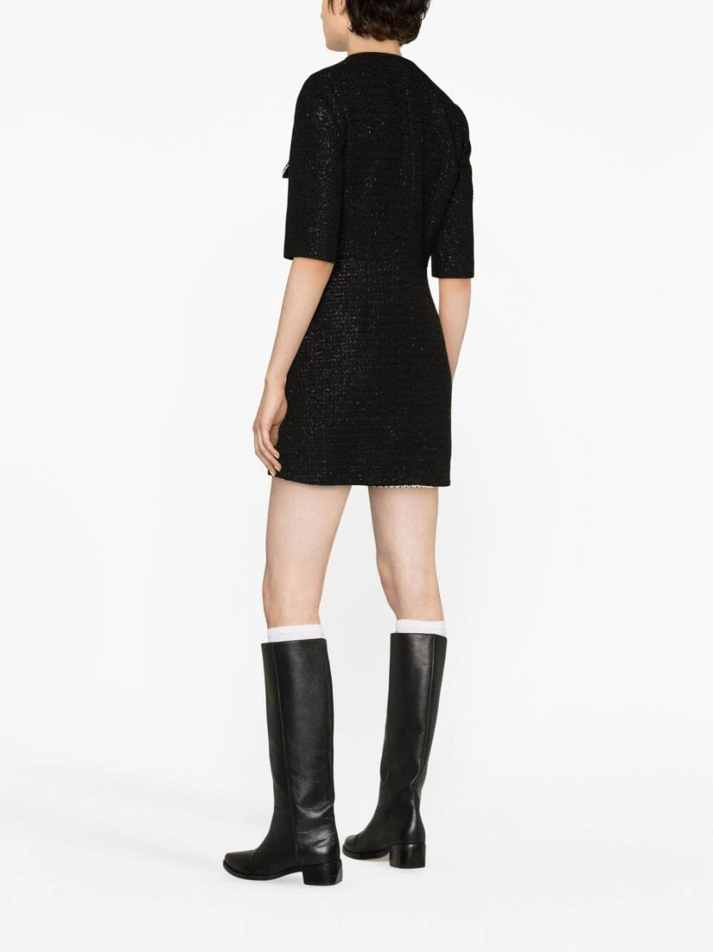POCKET-EMBELLISHED COTTON-BLEND MINI DRESS Flowering Girl