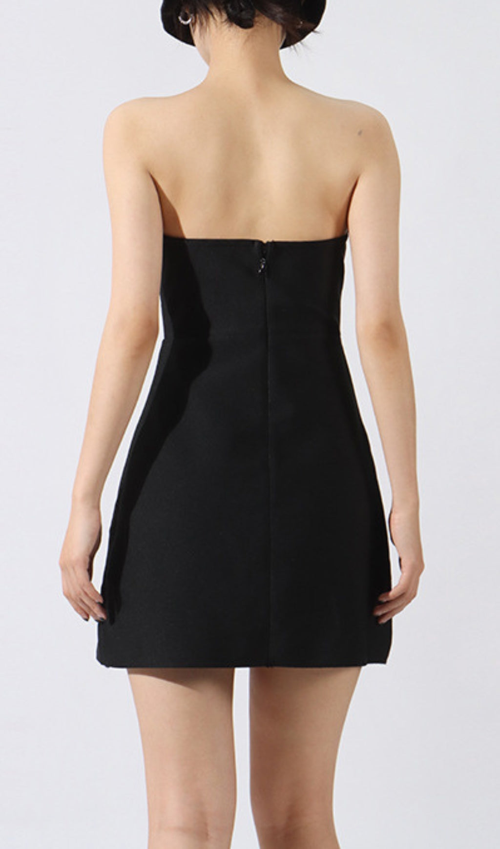 Elvi Black Strapless Diamond Mini Dress Flowering Girl