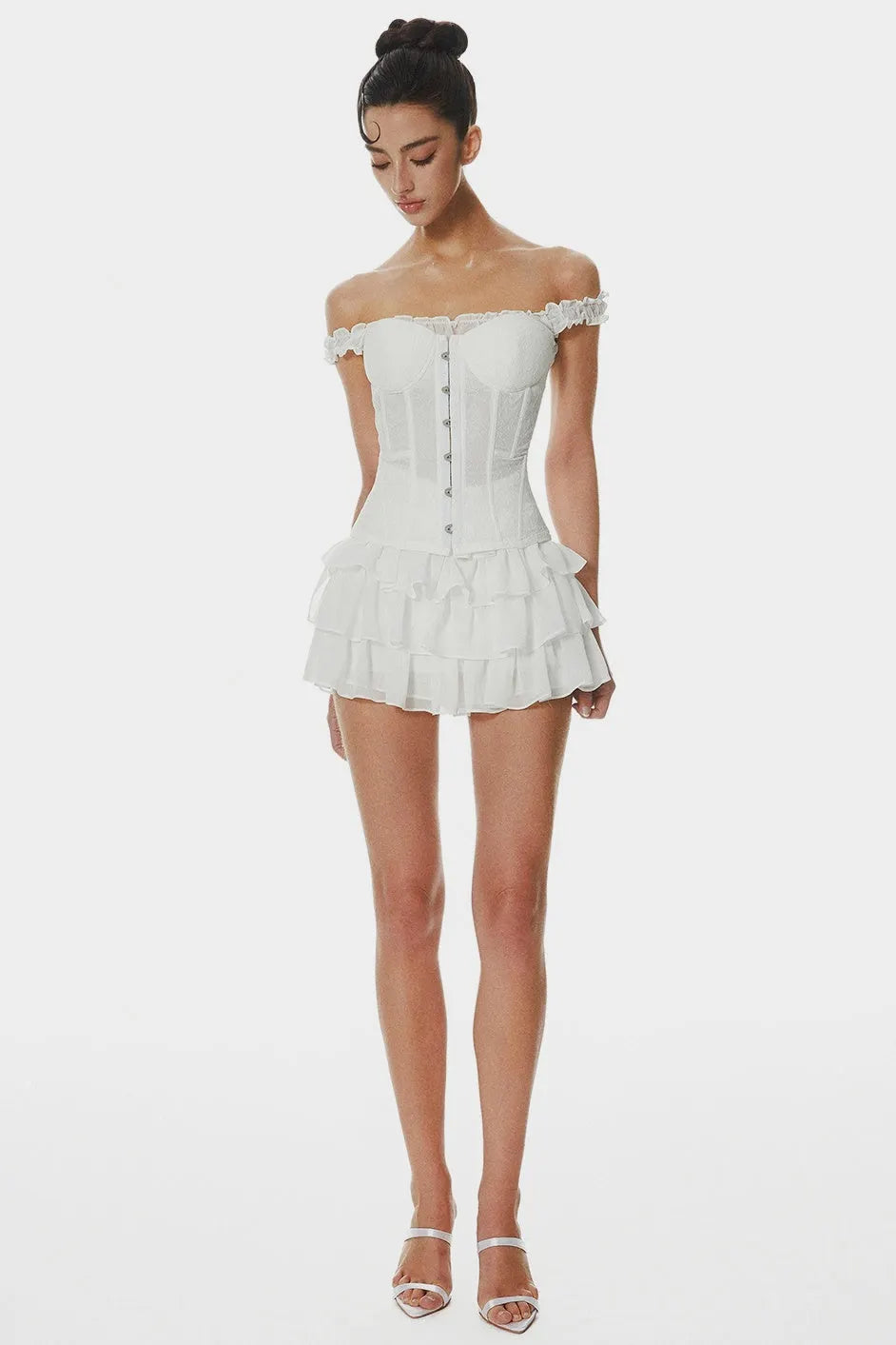 Thara Lace Off Shoulder Corset Flowering Girl