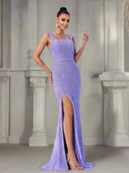 Elegant Sleeveless High Split Prom Dress Flowering Girl