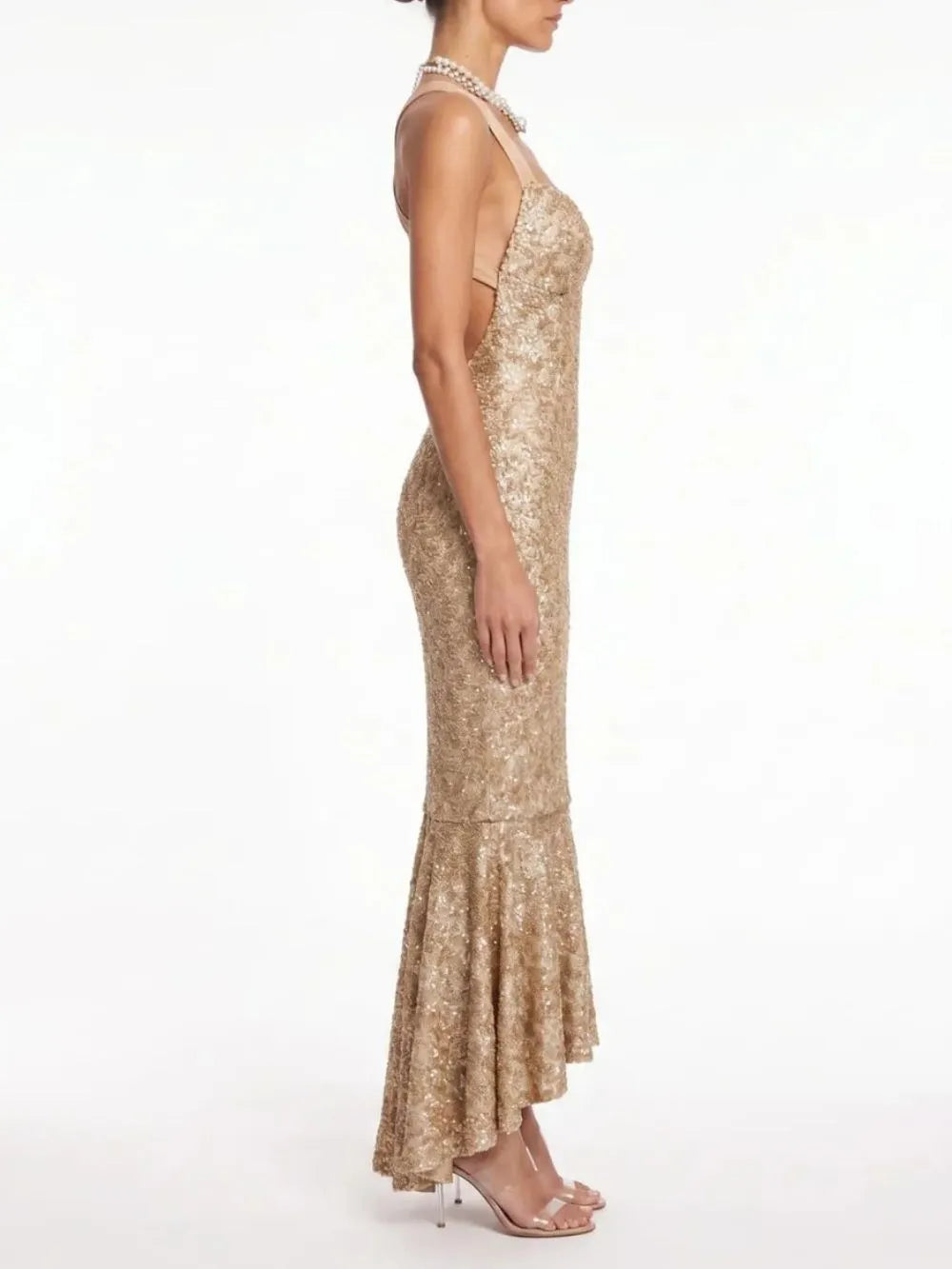 Mylen Sequin Mermaid Maxi Dress Flowering Girl