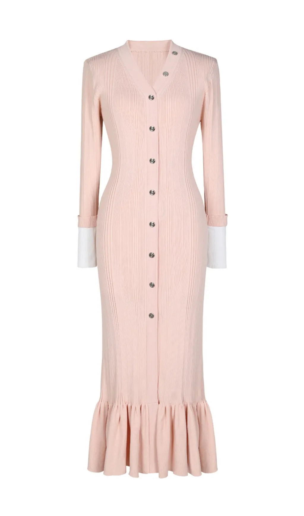 Elin Long Sleeve Knit Maxi Dress Flowering Girl