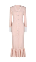 Elin Long Sleeve Knit Maxi Dress Flowering Girl