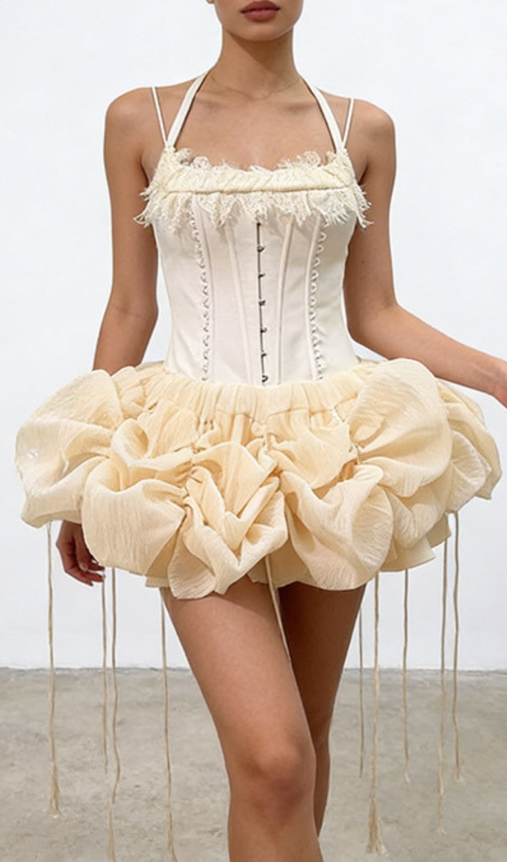 Kenya Apricot Corset Mini Dress Flowering Girl