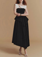 Mair Irregular Hem Midi Dress Flowering Girl