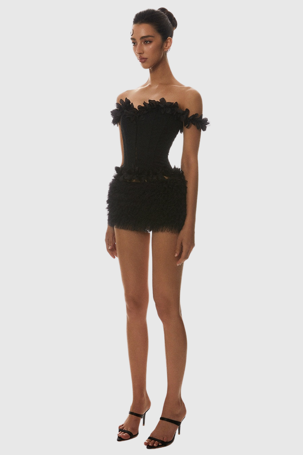 Mackie Off Shoulder Lace Up Corset Flowering Girl