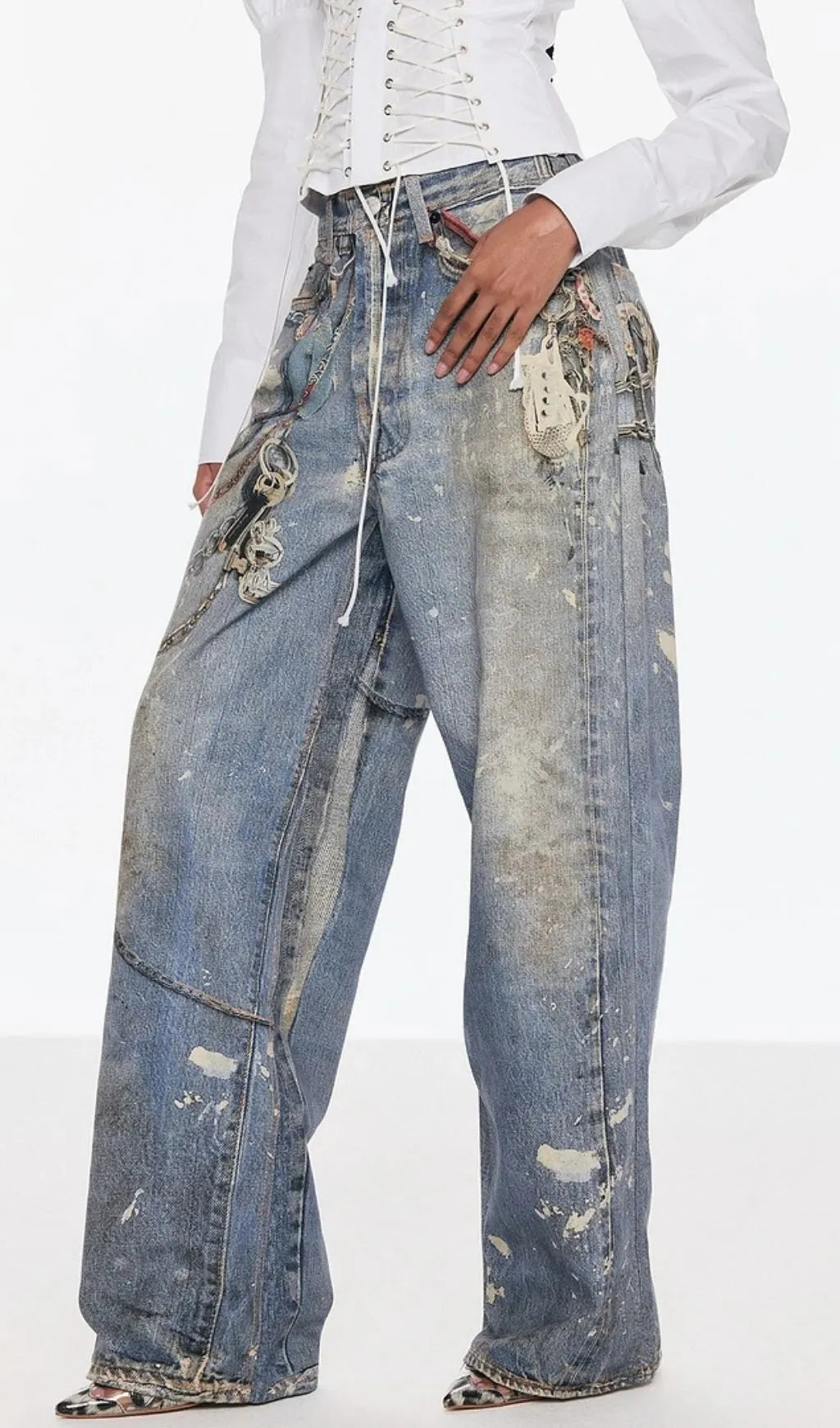 Prima Print Barrel Jeans Flowering Girl