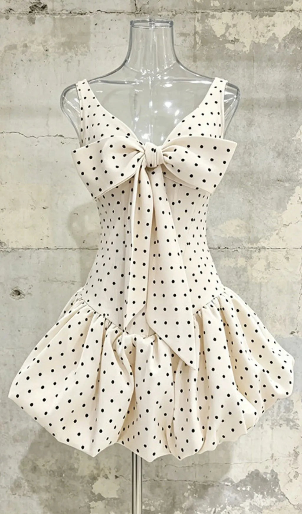 Libia Bow Dot Mini Dress Flowering Girl