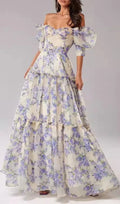 Off-The-Shoulder Floral Maxi Dress Flowering Girl