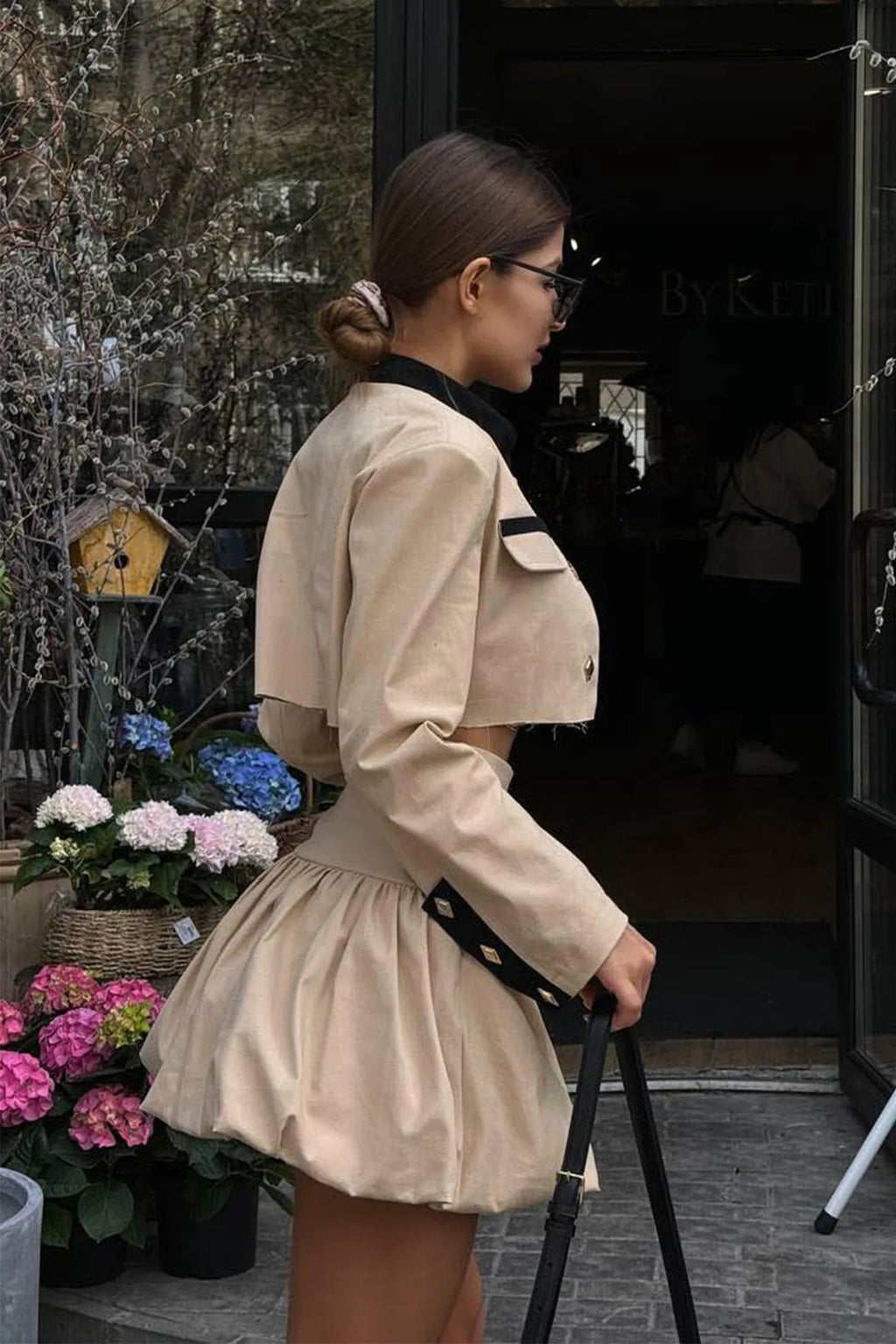 Madeline Cropped Jacket & Bubble Skirt Set Flowering Girl