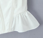 Lethia White Corset Top Flowering Girl