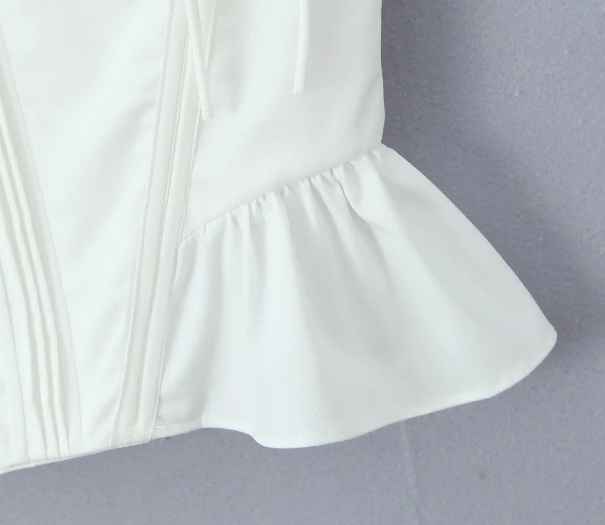 Lethia White Corset Top Flowering Girl