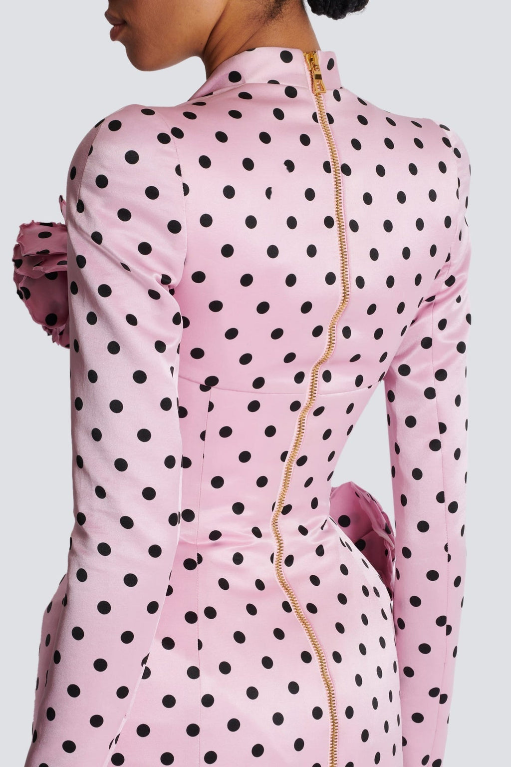 Ostelle Polka Dots Satin Mini Dress Flowering Girl