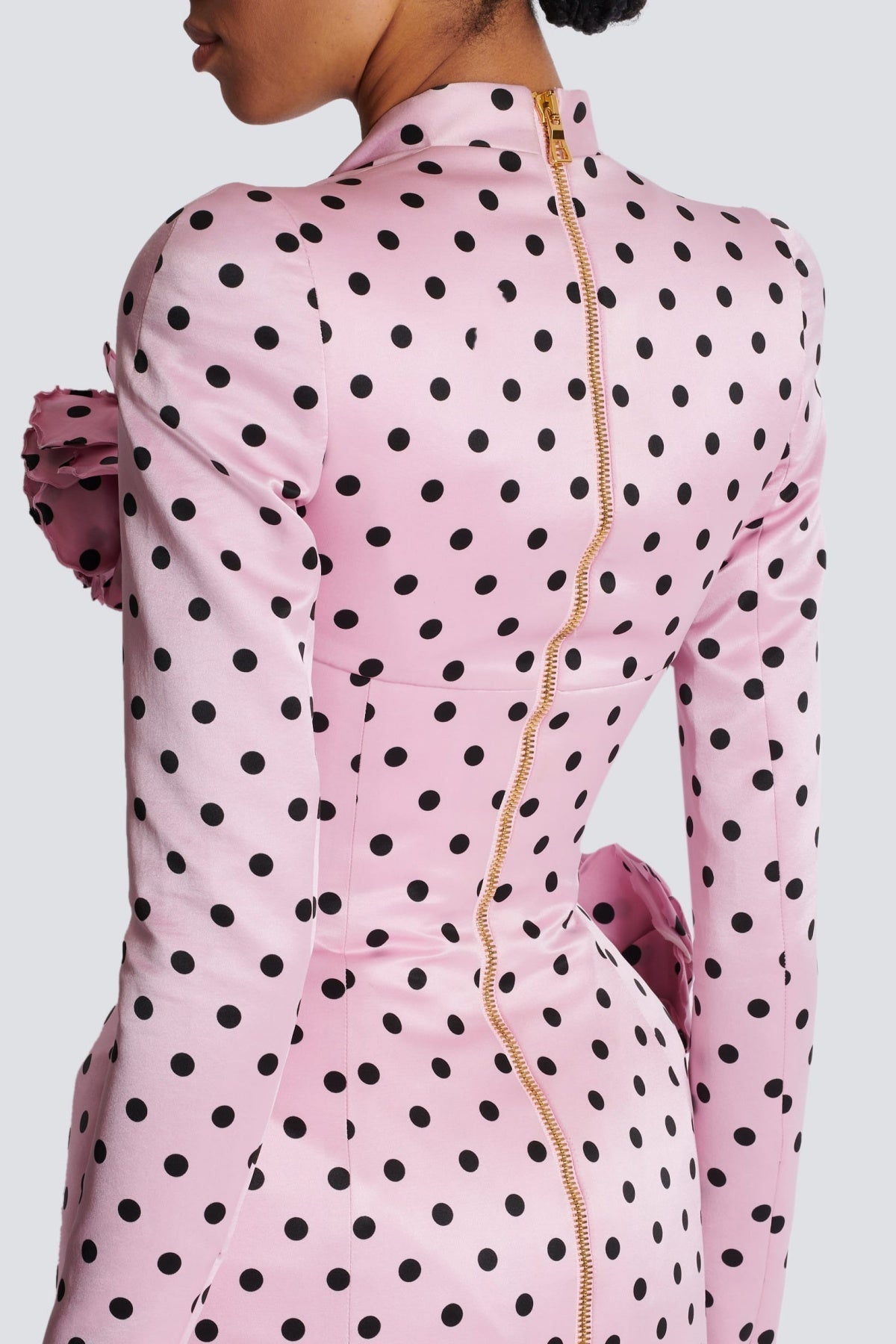 Ostelle Polka Dots Satin Mini Dress Flowering Girl