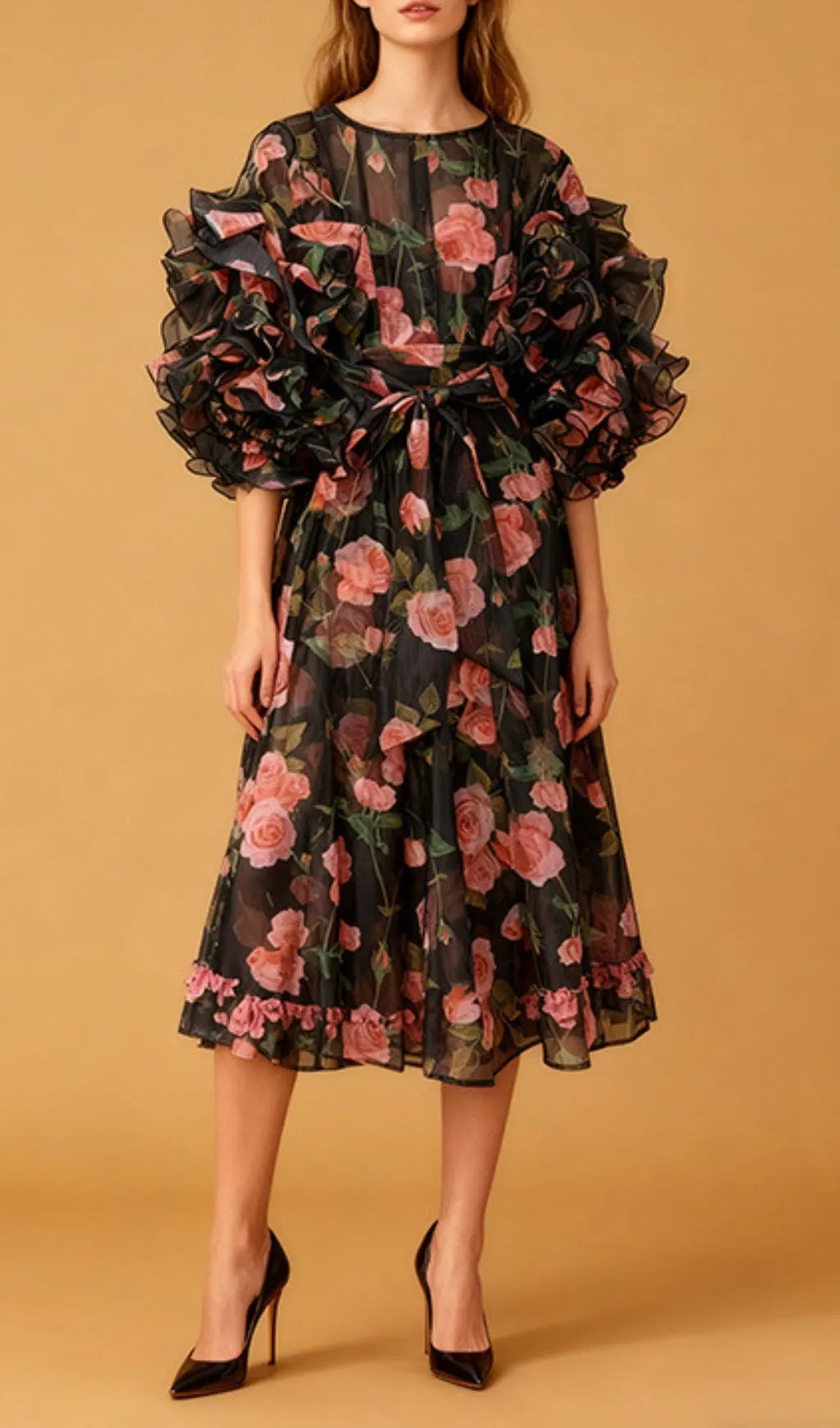 Jordin Floral Midi Dress Flowering Girl