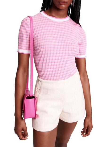 SHORT SLEEVE SWEATER IN PINK Flowering Girl