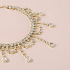 Gold Rhinestone Tassel Claw Chain Flowering Girl