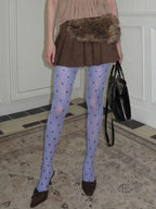 Marlena Blue Dot Tights Flowering Girl