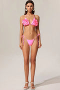 Euran Halter Flowers Bikini Flowering Girl