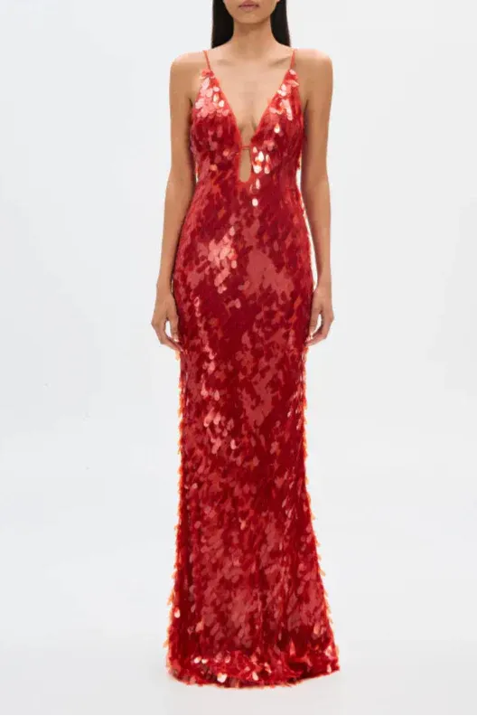 Misha Sapphire Sequin Maxi Flowering Girl