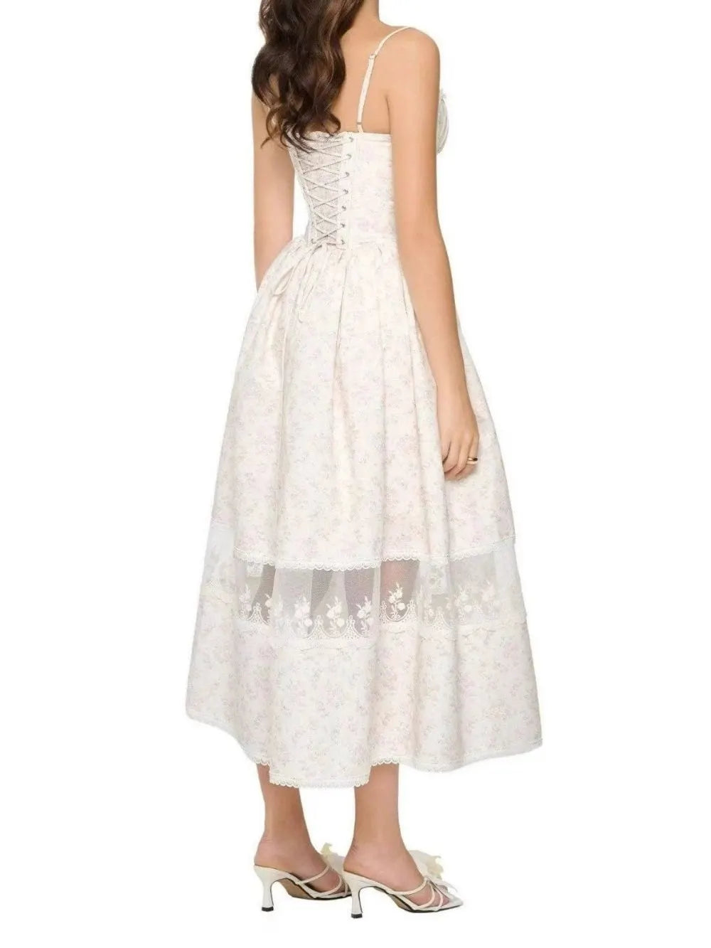 Madrona Strappy Floral Midi Dress Flowering Girl