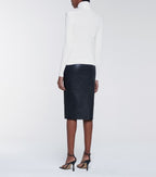 WHITE RIBBED ROLL-NECK SWEATER Flowering Girl