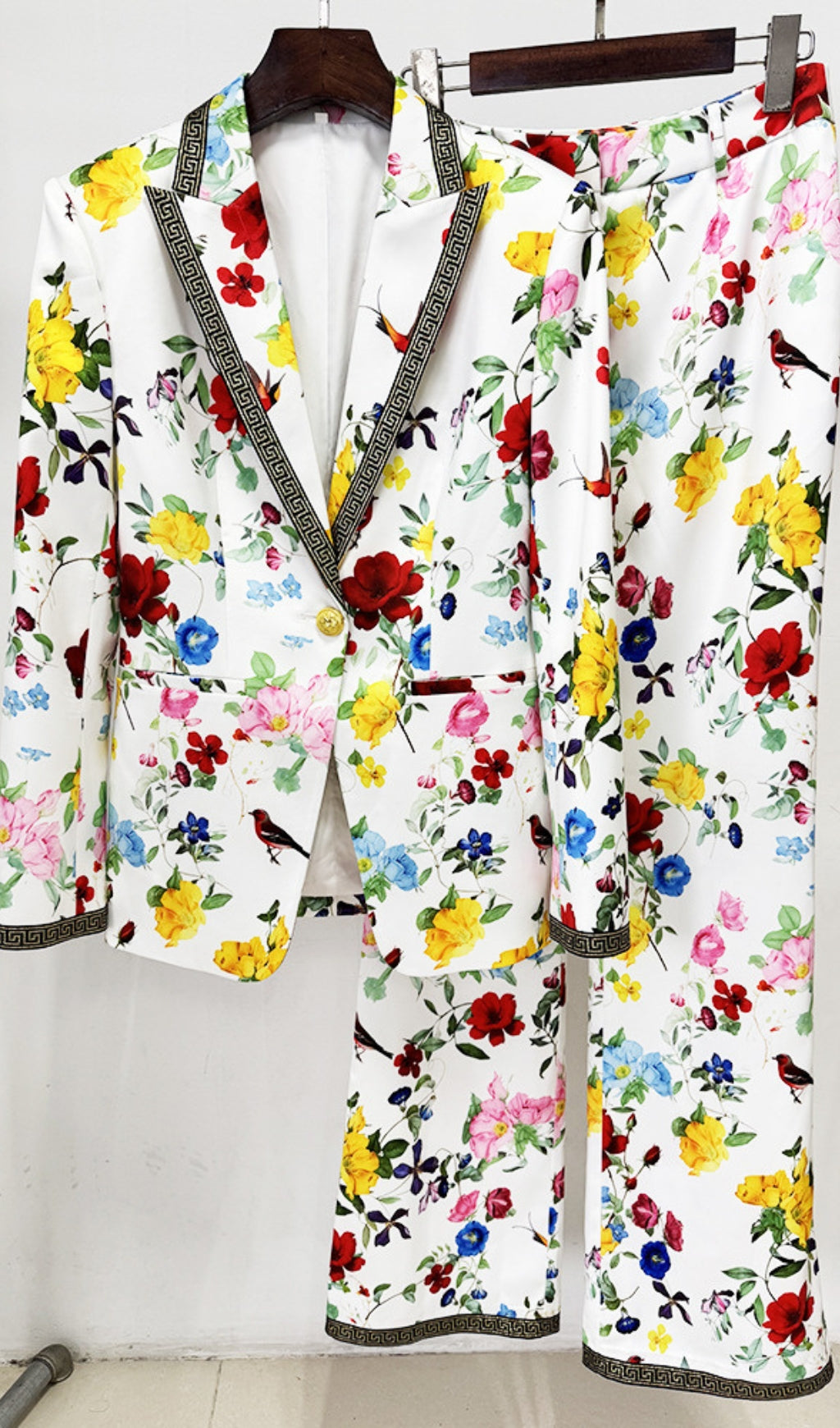 Dera Floral Printed Blazer & Pants Set Flowering Girl