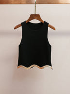 Cropped Jumper with Chain Detail Flowering Girl