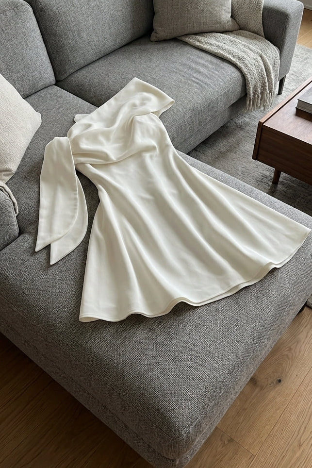 Calwa Asymmetric One Shoulder Flare Mini Dress Flowering Girl