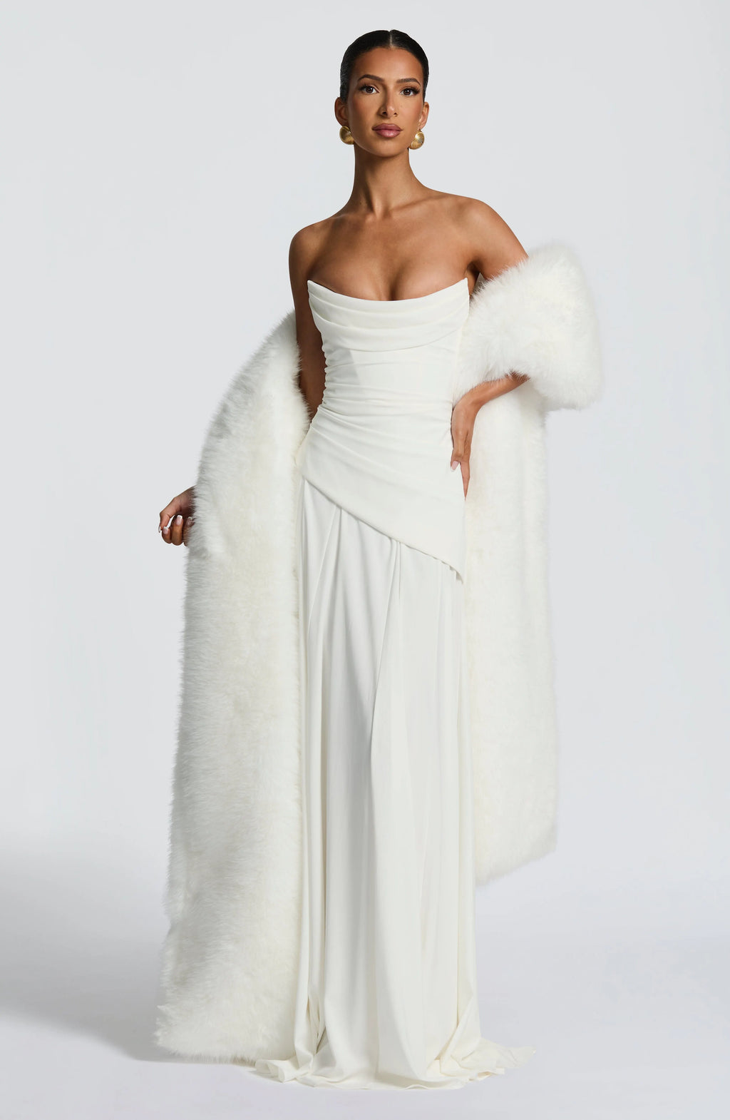Patricia Maxi Dress - Ivory Flowering Girl