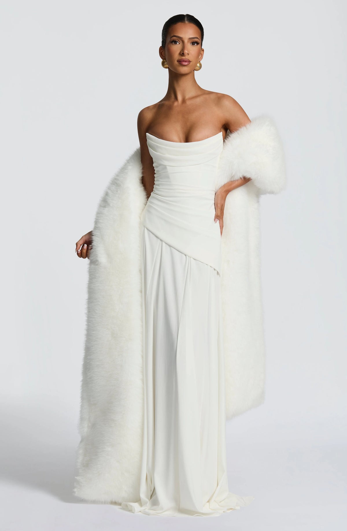 Patricia Maxi Dress - Ivory Flowering Girl
