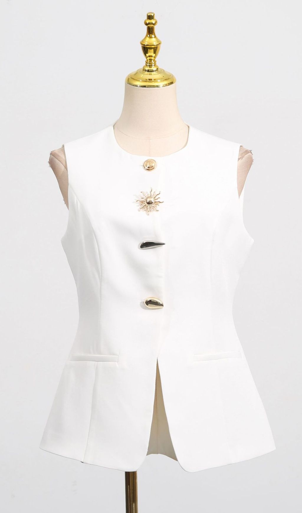 Kailynn White Vest Flowering Girl