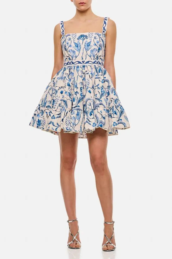 Embroidered Mini Dress Flowering Girl