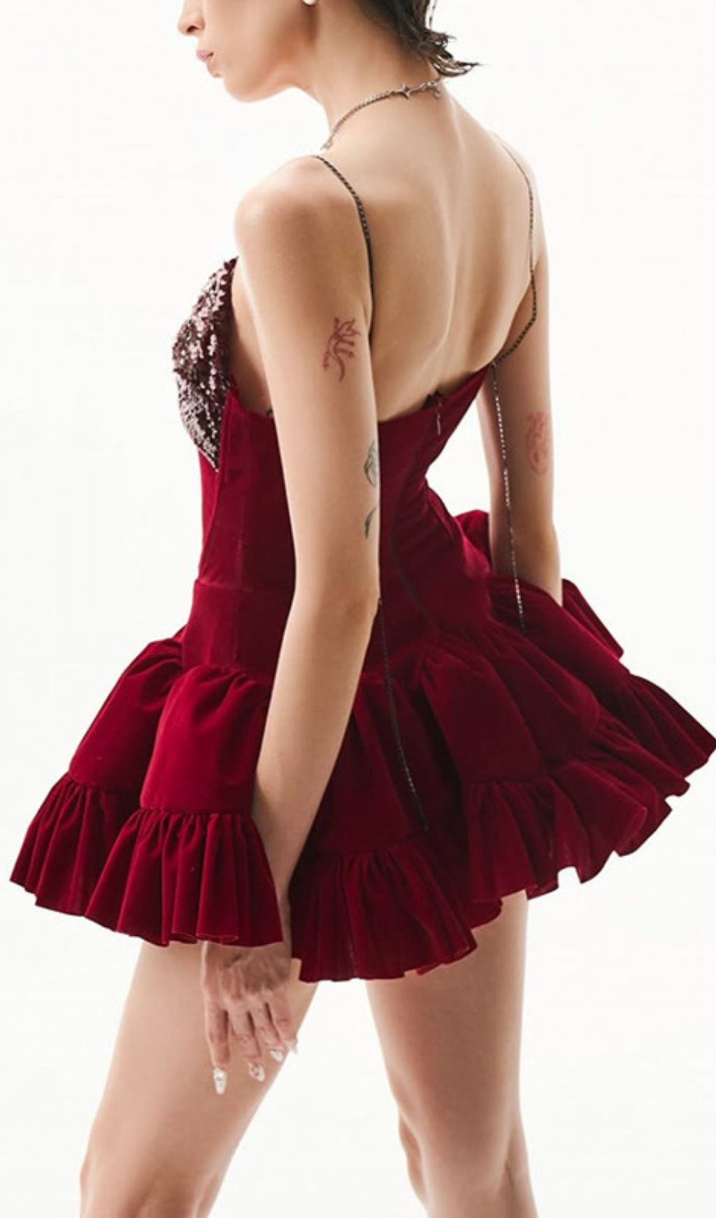 Itai Strappy Sequin Mini Dress Flowering Girl