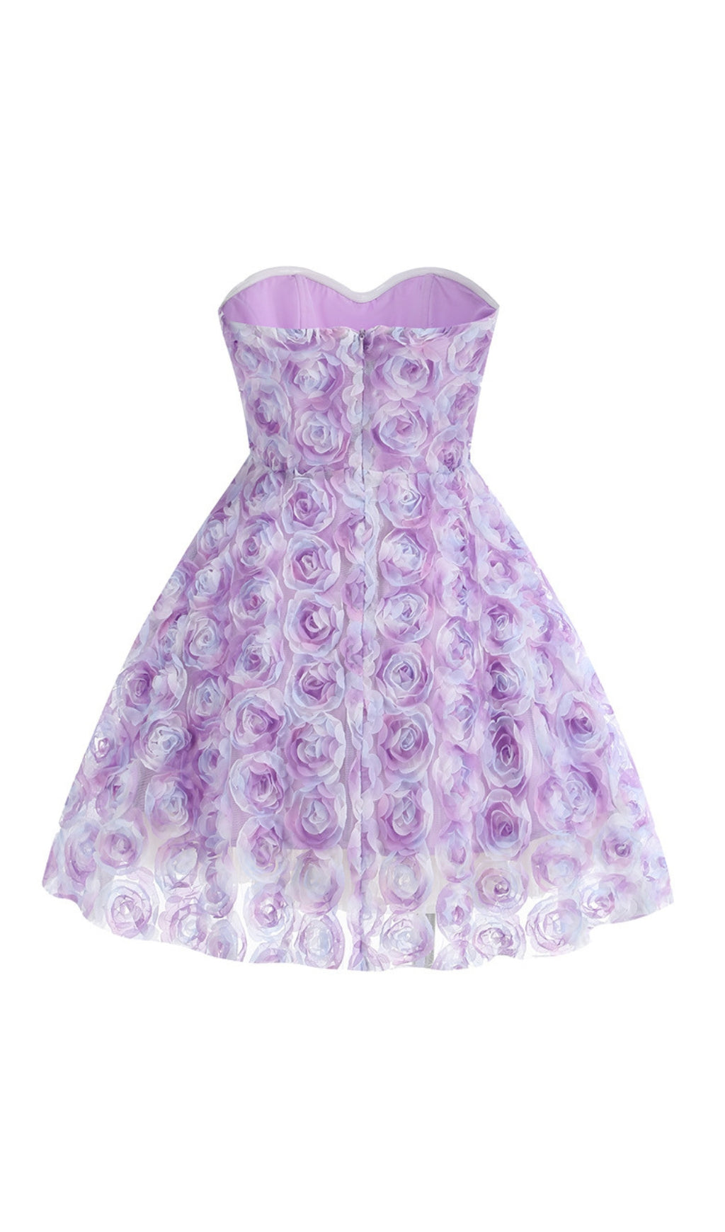 Berke Purple Flower Mini Dress Flowering Girl