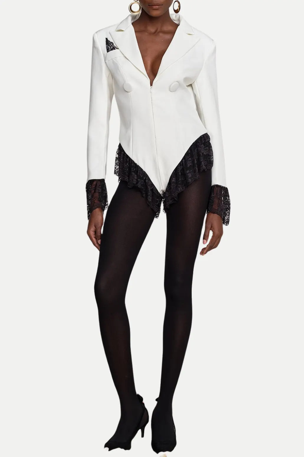 Sabah Lace Romper - White Flowering Girl