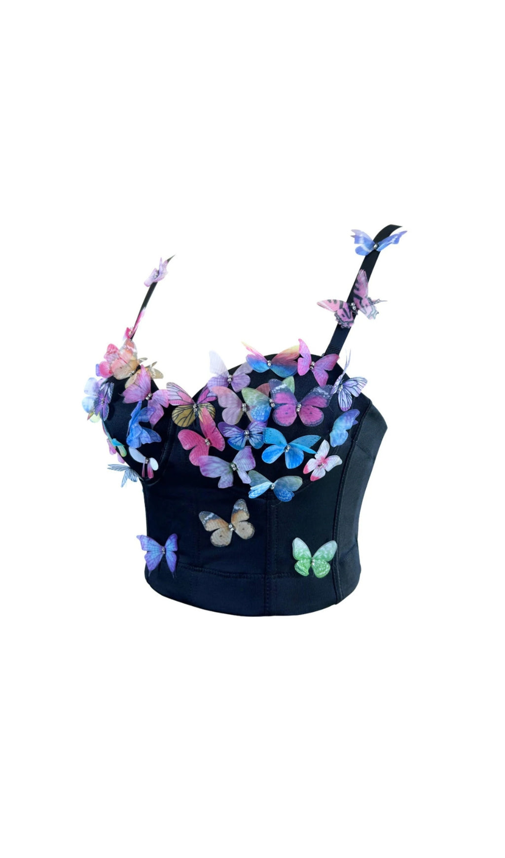 Amaranth Butterfly Embellished Top Flowering Girl