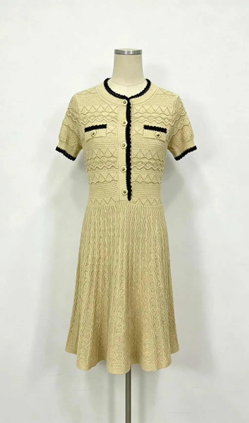 Leonida Short Sleeve Knit Mini Dress Flowering Girl