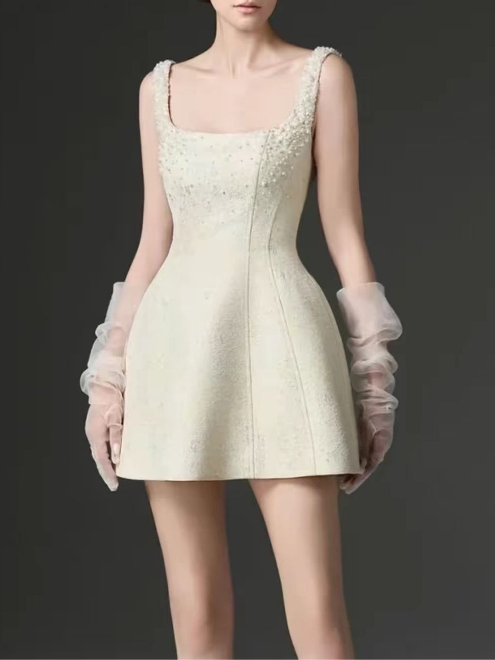 Manaba Beaded Mini Dress Flowering Girl